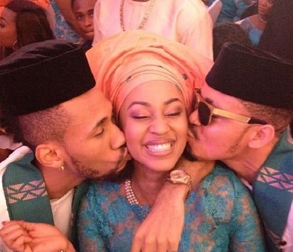 Phyno spotted kissing Muna at Peter Okoye's wedding