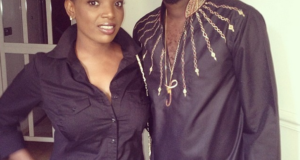 Tuface Idibia and Annie rock matching outfits