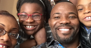 Okey Bakassi and family