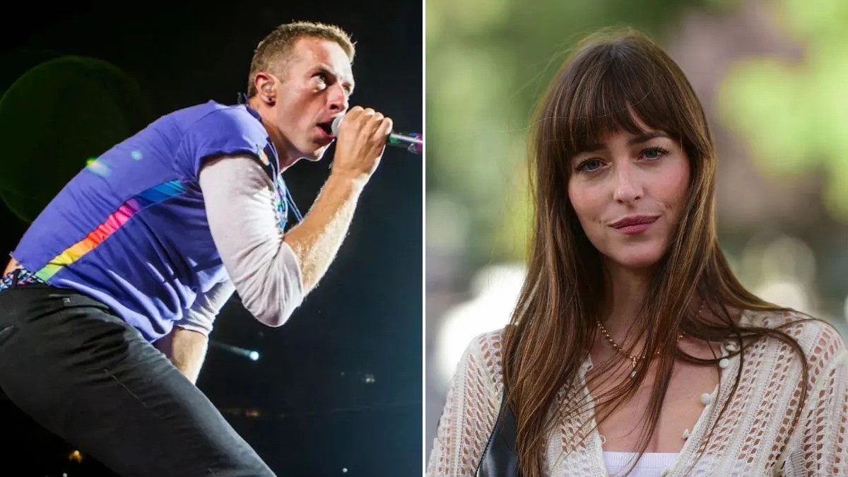 Chris Martin and Dakota Johnson