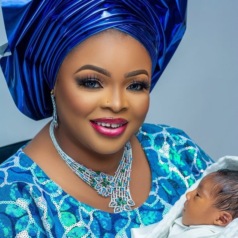 Dayo Amusa and her son