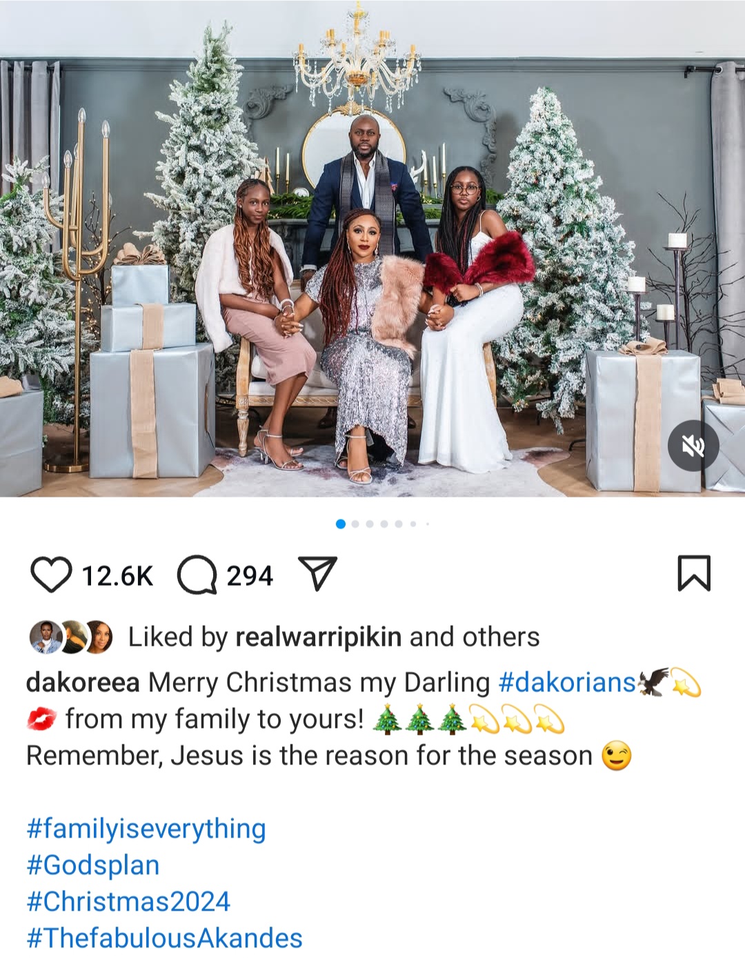 Dakore Egbuson-Akande and her family